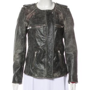 Isabel Marant Distressed Leather Jacket